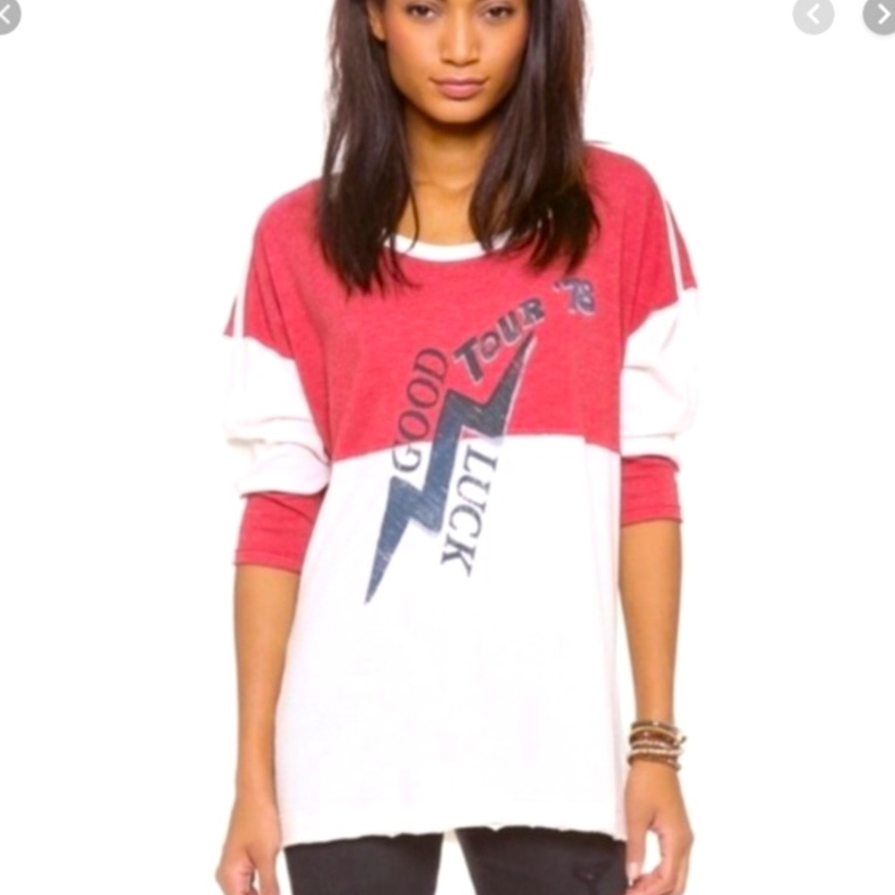Free People Good Luck Tour Tee, size Medium